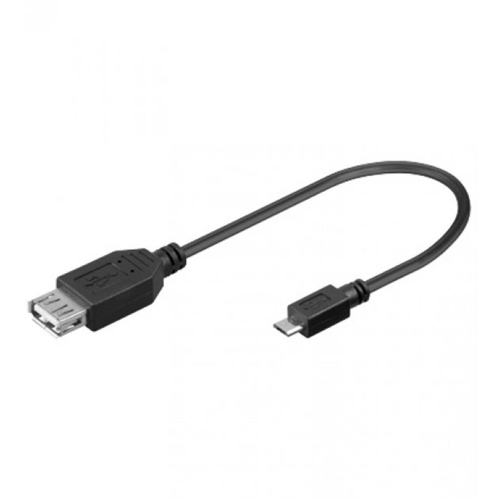 CAVO USB 2.0 FEMMINA/MICRO B MASCHIO 0.2 MT